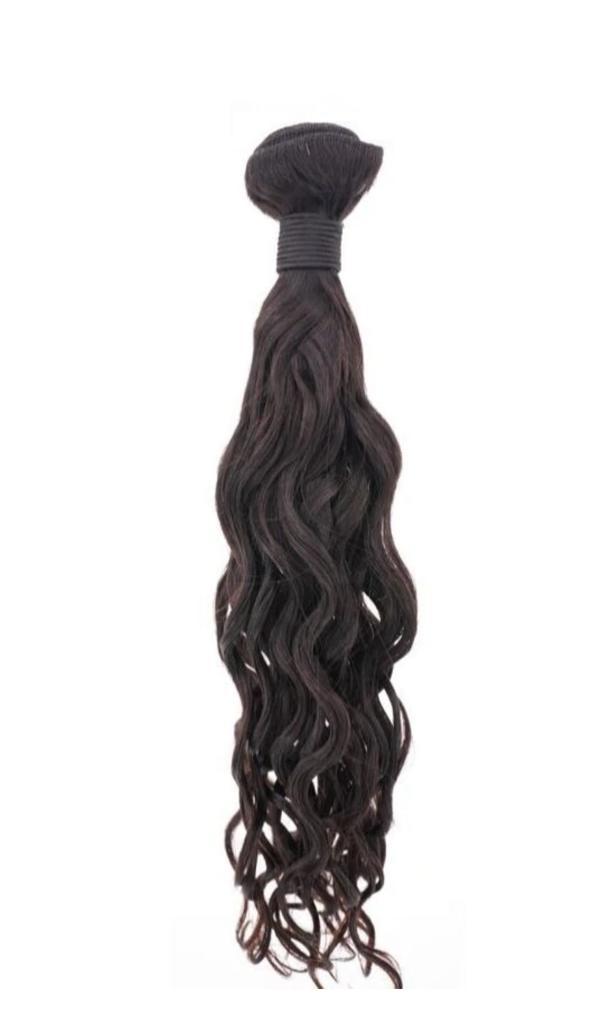 Beach Wave Hair Extensions Bundle Fusion Weft Full Length