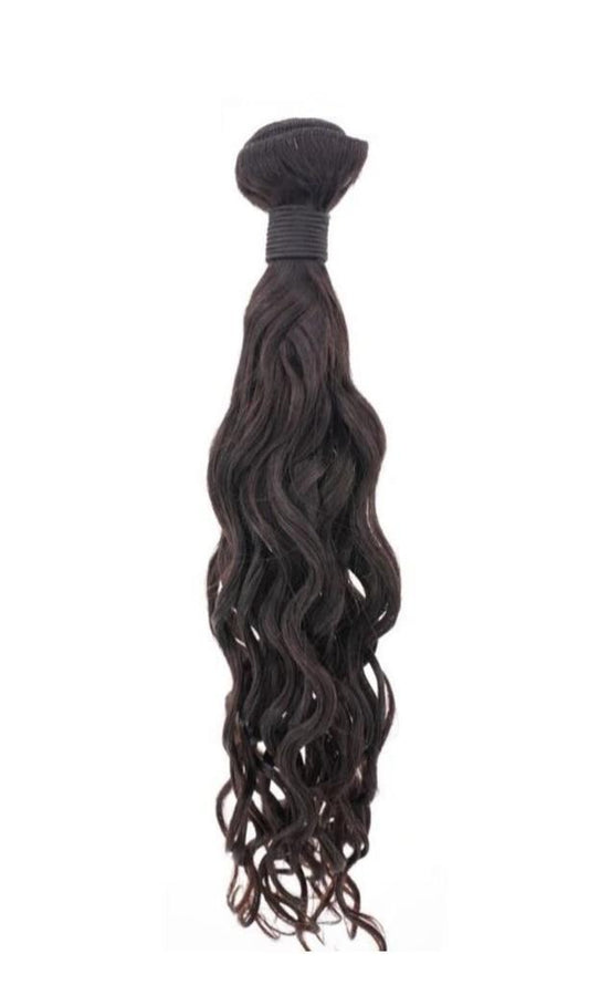 Beach Wave Hair Extensions Bundle Fusion Weft Full Length